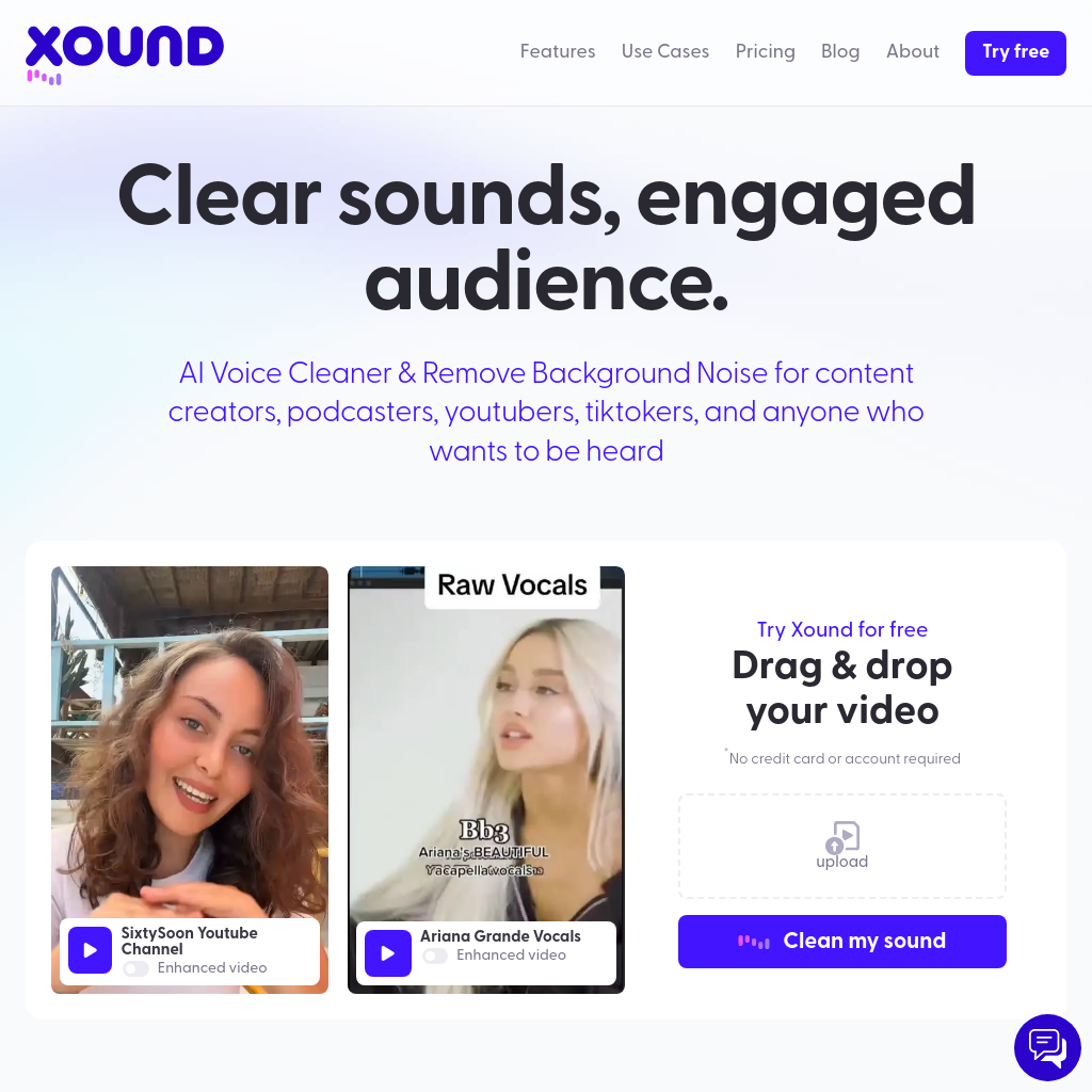 Xound：AI語音清理及背景噪聲去除，適用於YouTuber、TikToker及播客