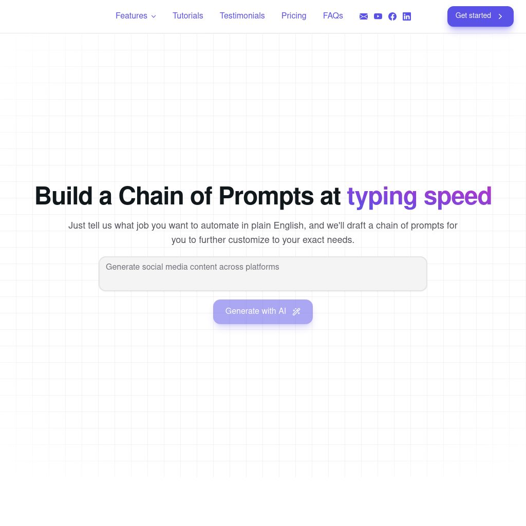 PromptChainer - Free & Fast AI Prompt Chain Generator | MindPal