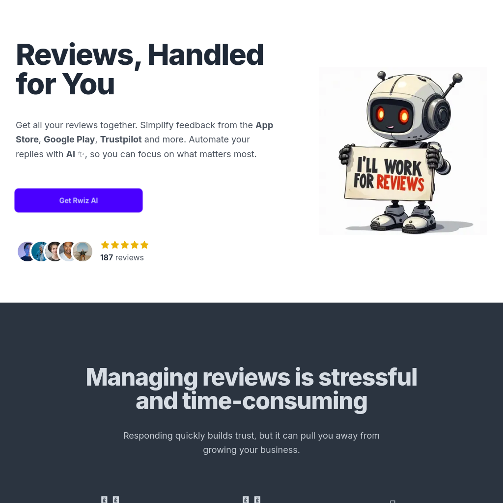 Rwiz AI - Centralize Reviews & Automate Feedback with AI