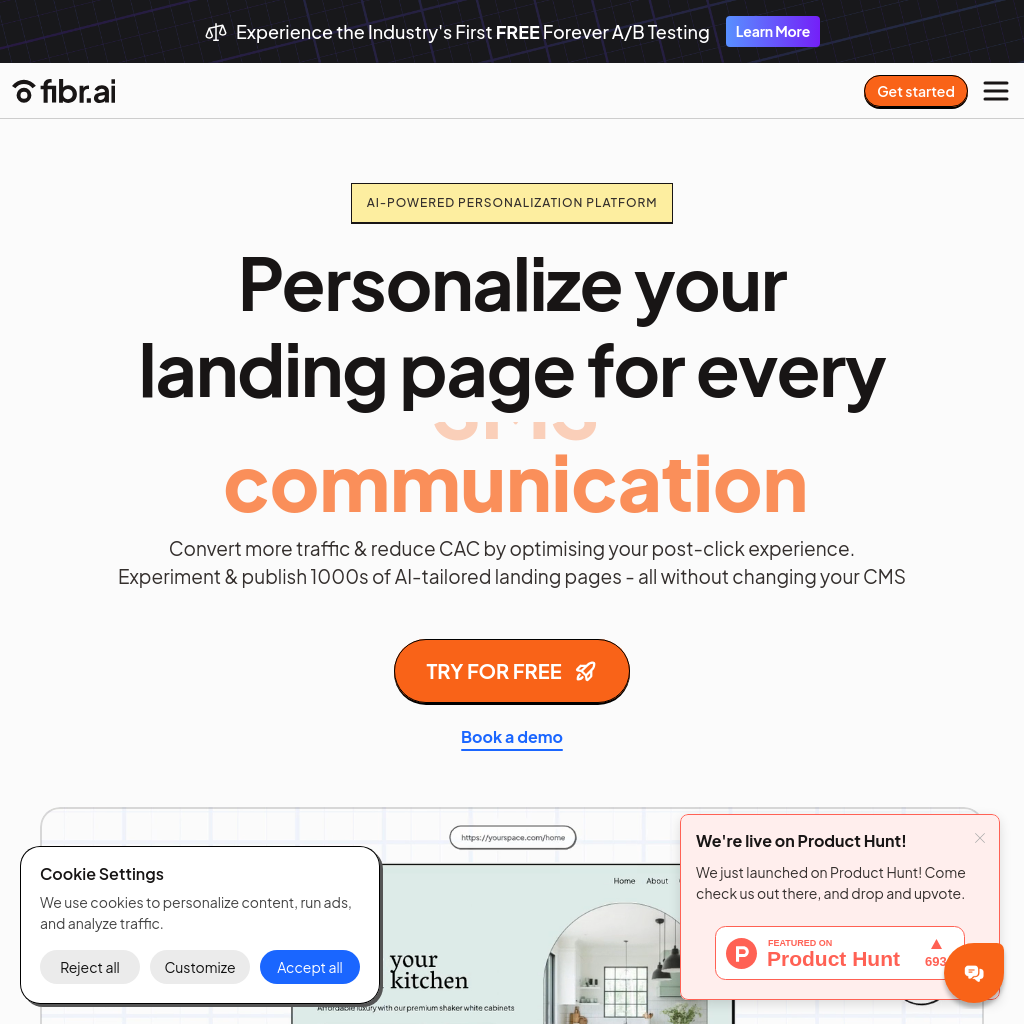 Fibr AI - Create Personalized Landing Pages in 30 Minutes