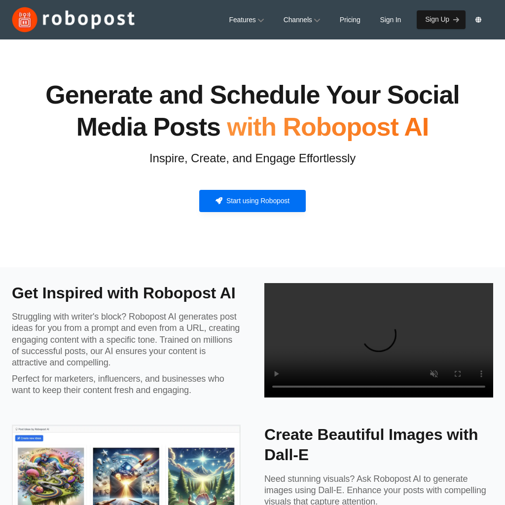 Robopost AI - Effortless Social Media Post Generation