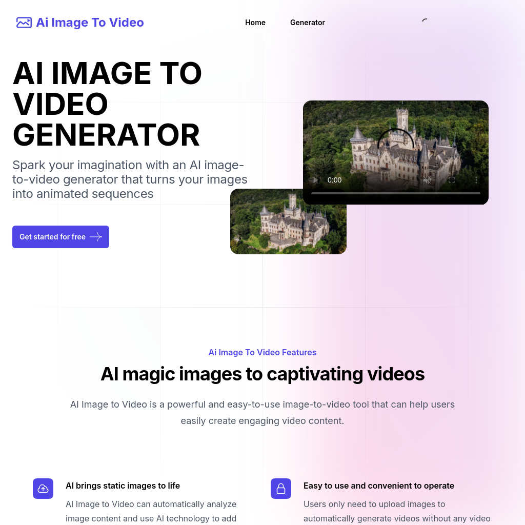 Generador de Video a partir de Imágenes AI en Línea - Ai Image To Video