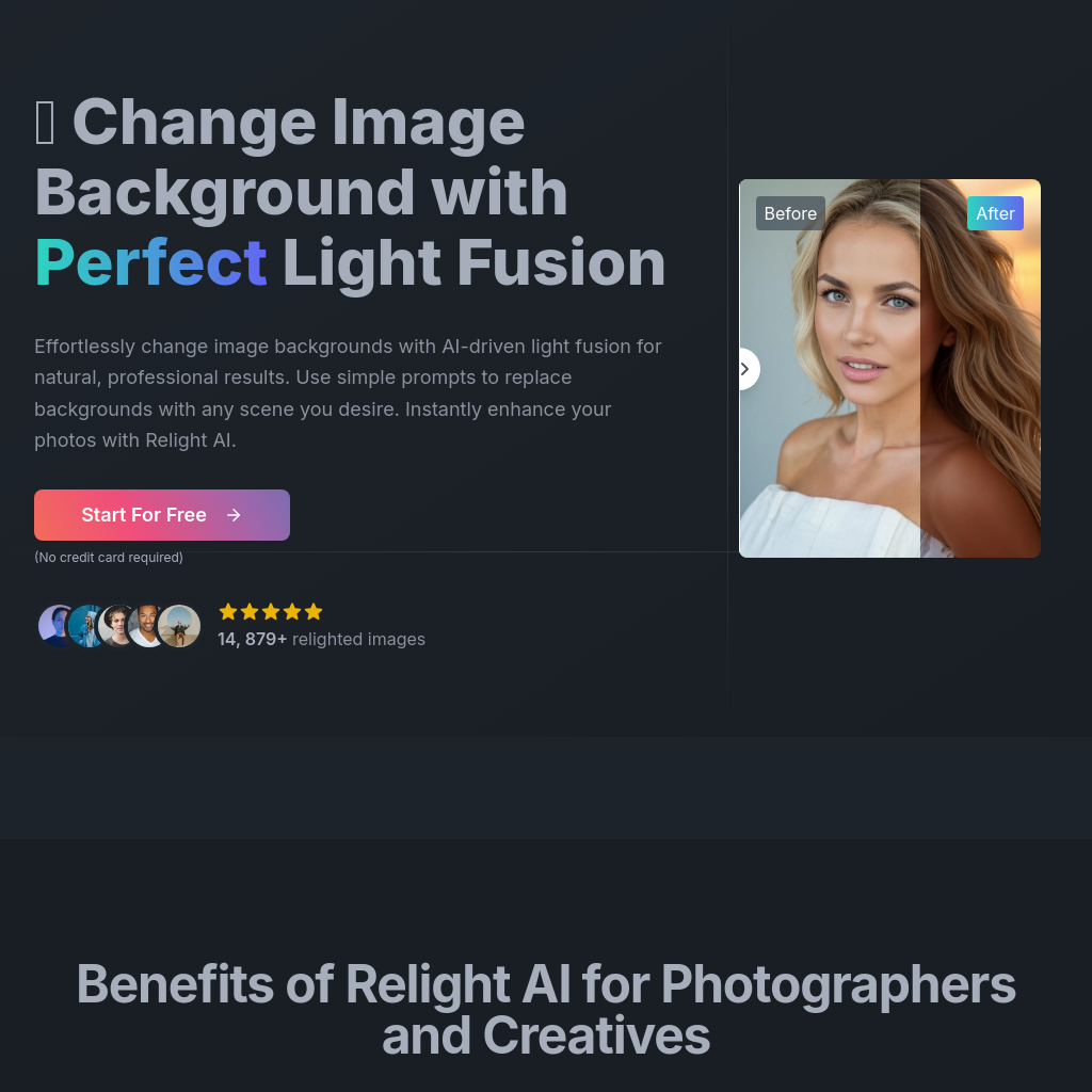 Relight AI: Effortlessly Change Image Backgrounds with AI Lighting