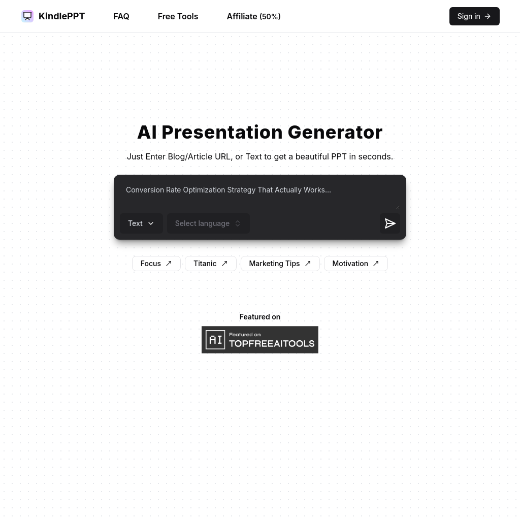 KindlePPT: AI Presentation, Quiz & Essay Generator Made Easy