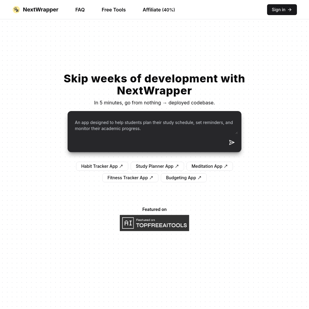 NextWrapper | AI-Powered MVP Builder for Rapid App Development