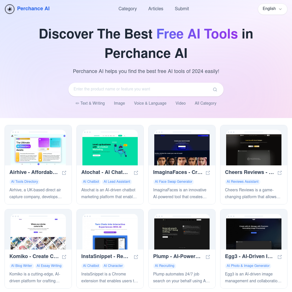 Explore Free AI Tools at Perchance AI - Your Ultimate Directory