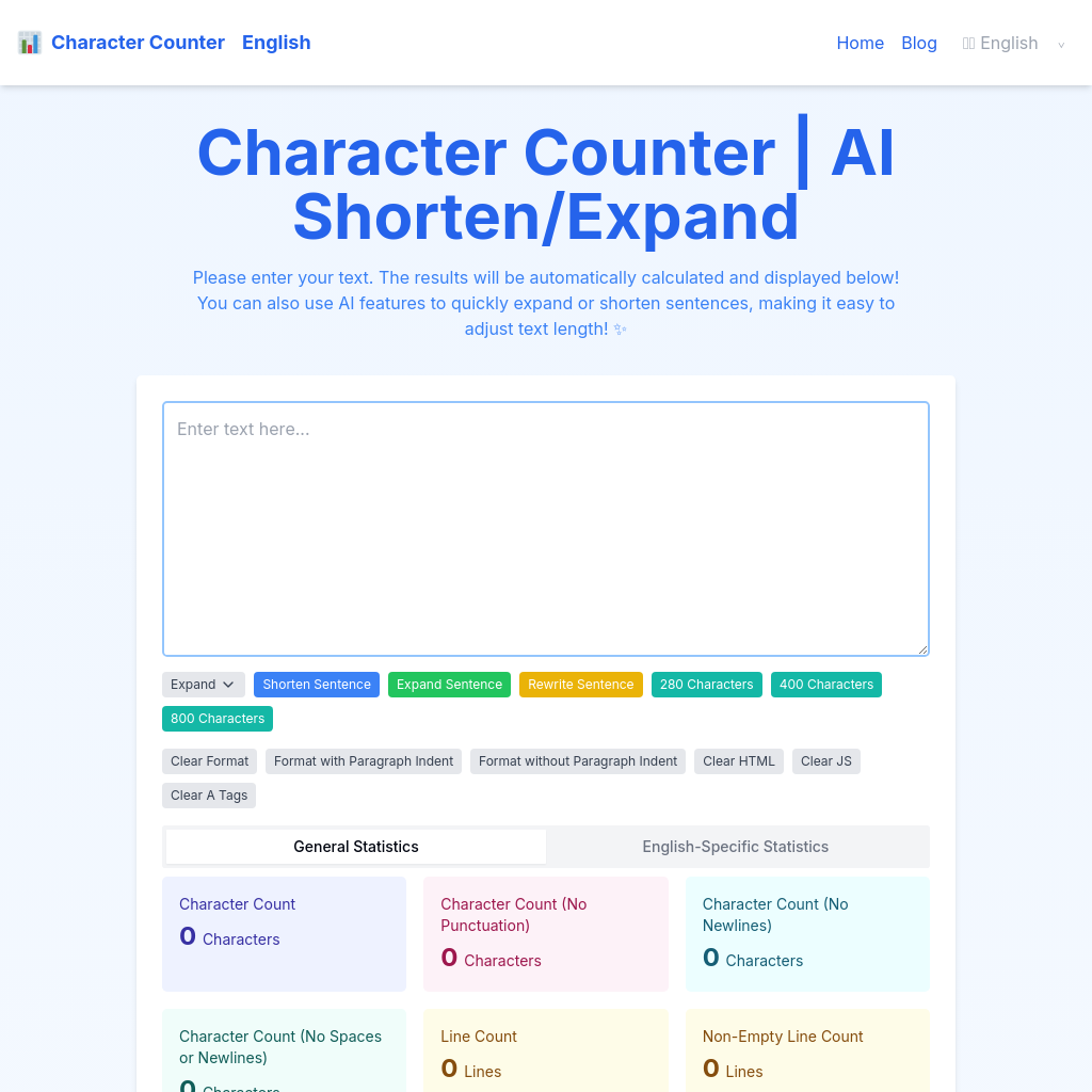 TextLen | Word Counter & AI Character Calculation Tool