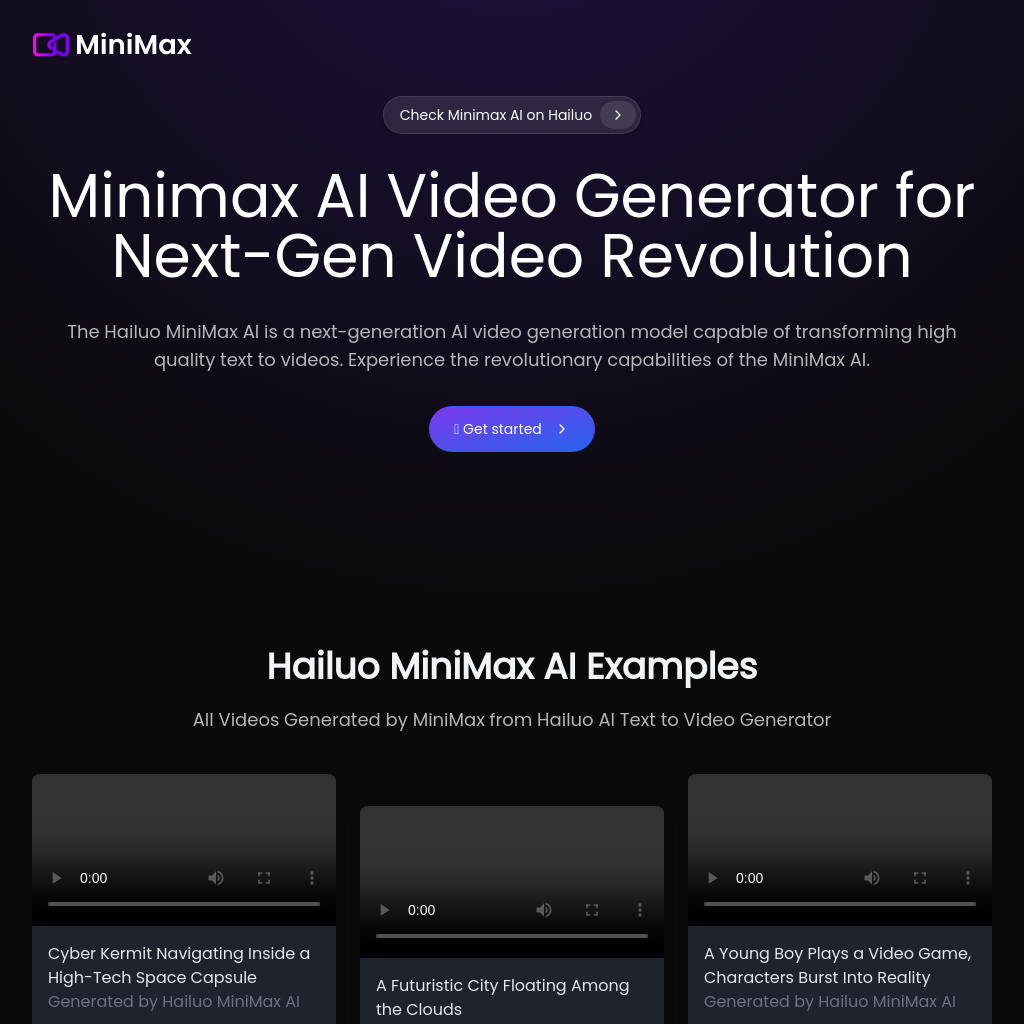 Hailuo MiniMax AI: Advanced Text to Video Generator