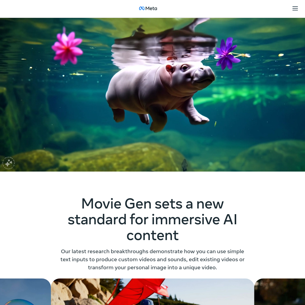 Meta Movie Gen: Advanced AI Models for Video Creation