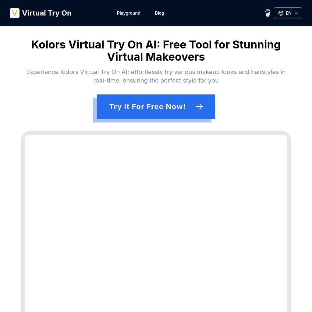 Kolors Virtual Try On AI: Free Makeup & Clothing Makeovers Online