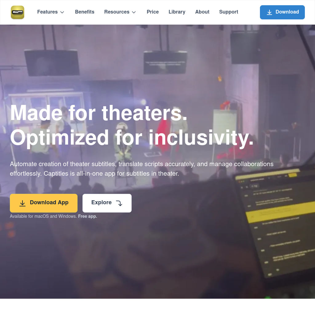 Captitles: Create & Translate Theater Subtitles Effortlessly