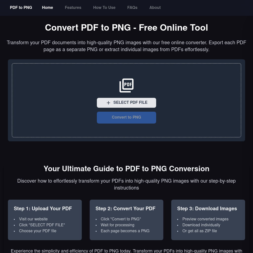 PDFをPNGに変換 | 無料オンラインPDFツール | PDF to PNG