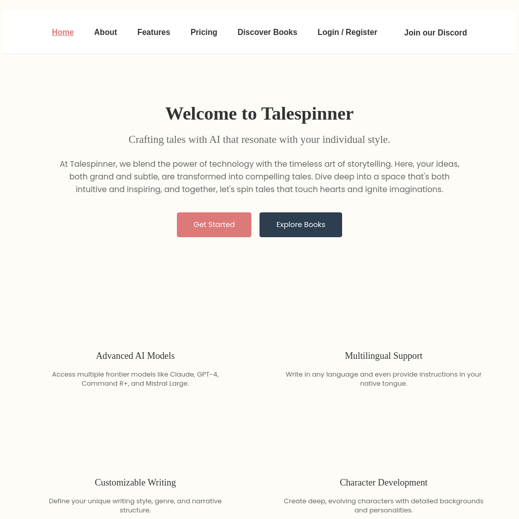 Talespinner.io - AI驅動的故事創作平台