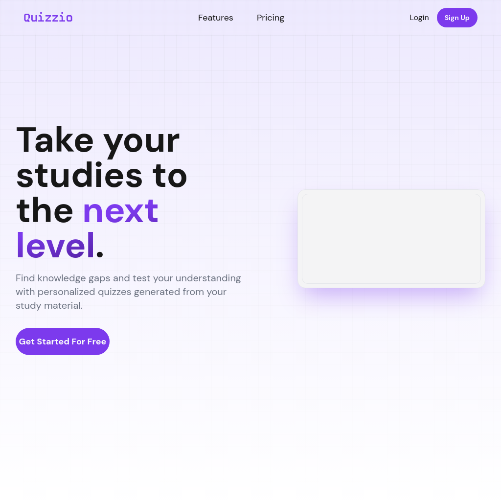 Quizzio: Transform Study Material into Personalized Quizzes