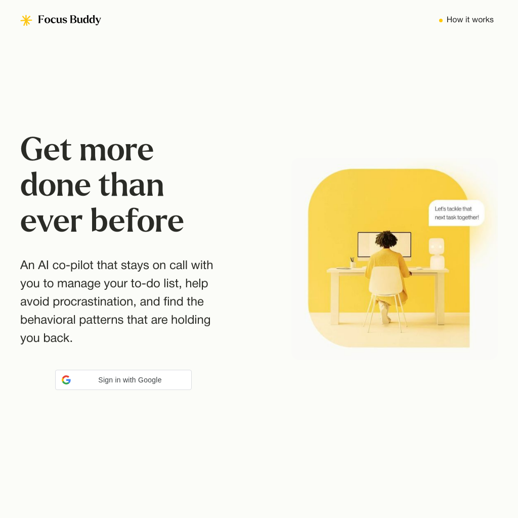 Focus Buddy - Your AI Productivity Co-Pilot