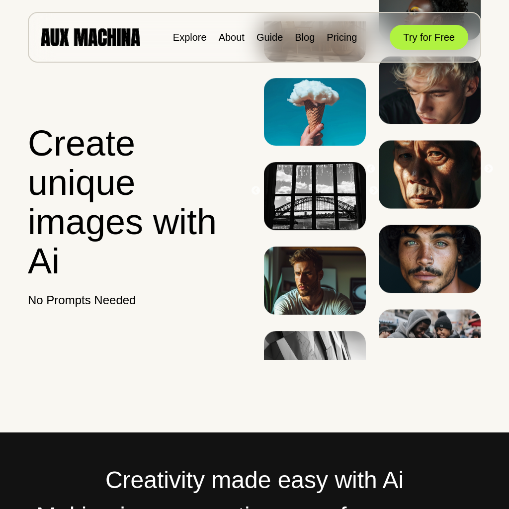 Aux Machina: Create Custom Visuals Instantly with AI