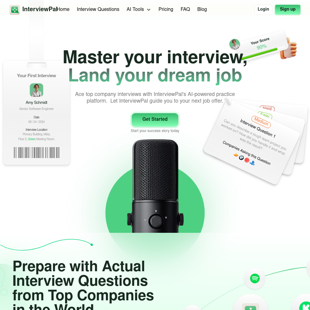 InterviewPal: Preparación de Entrevistas AI para el Éxito Laboral | Mock Interviews y Feedback