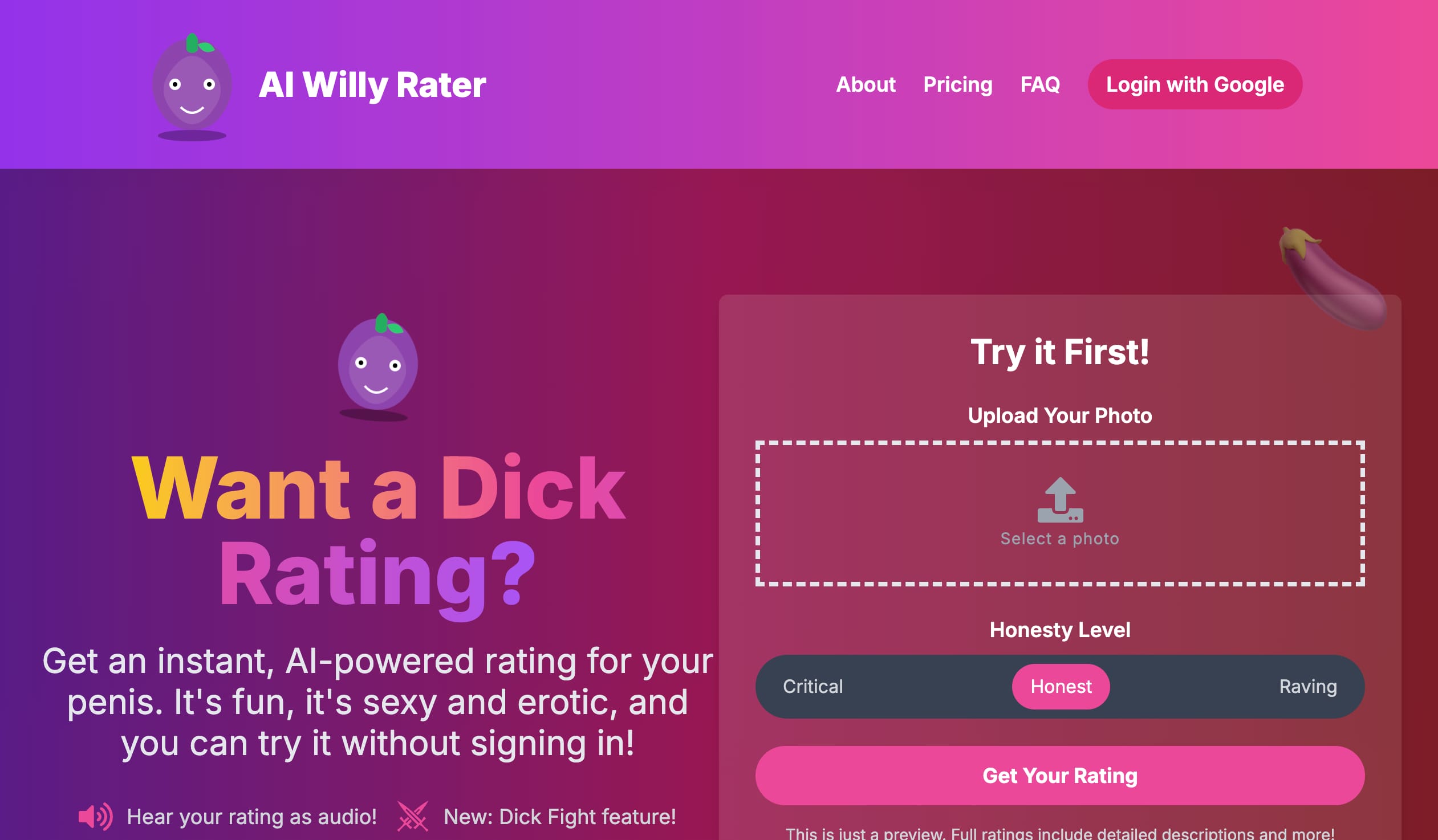 AI Penis Ratings | Fun, Private, and Instant Dick Ratings