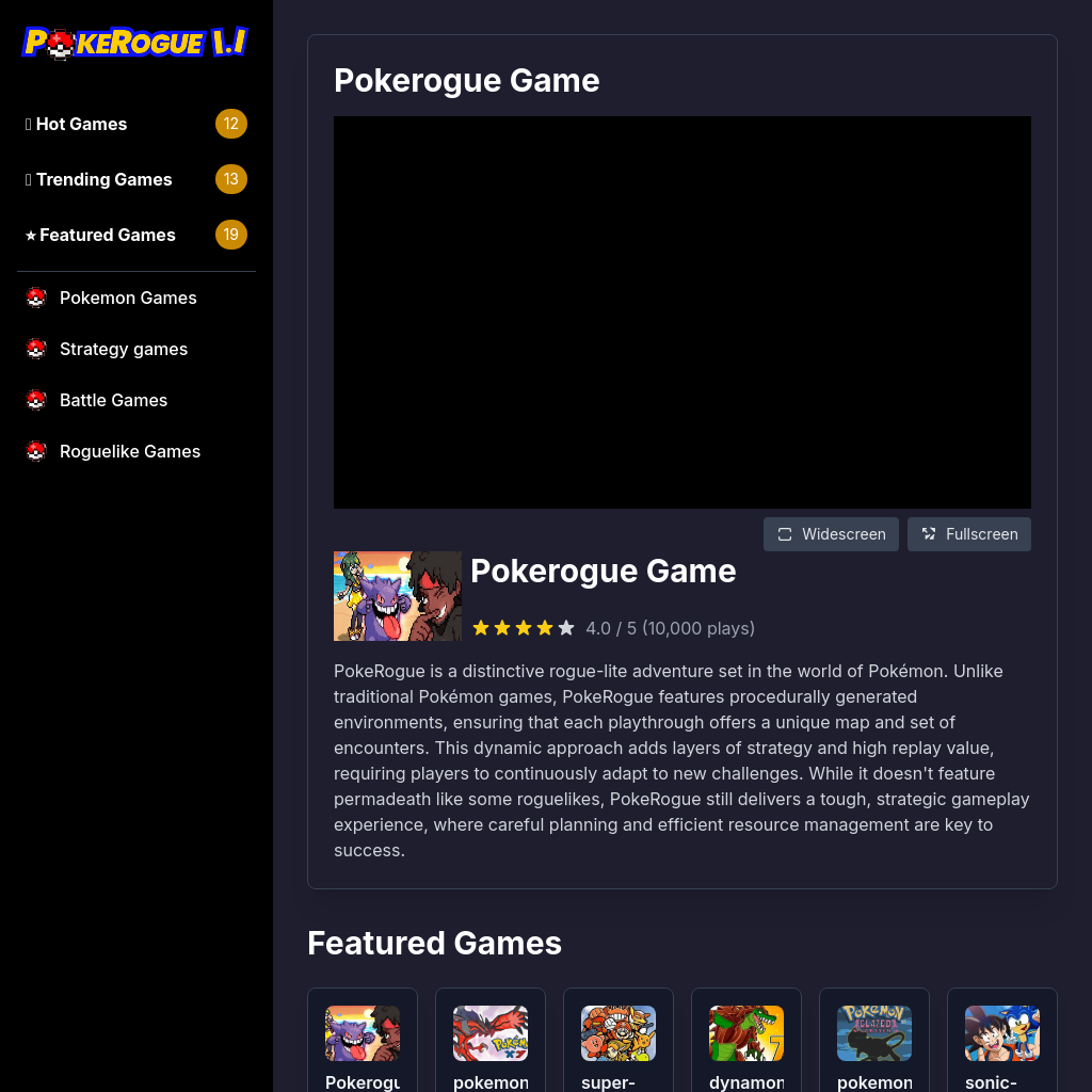 PokeRogue - Exciting Pokémon-Style Roguelike Adventures Online