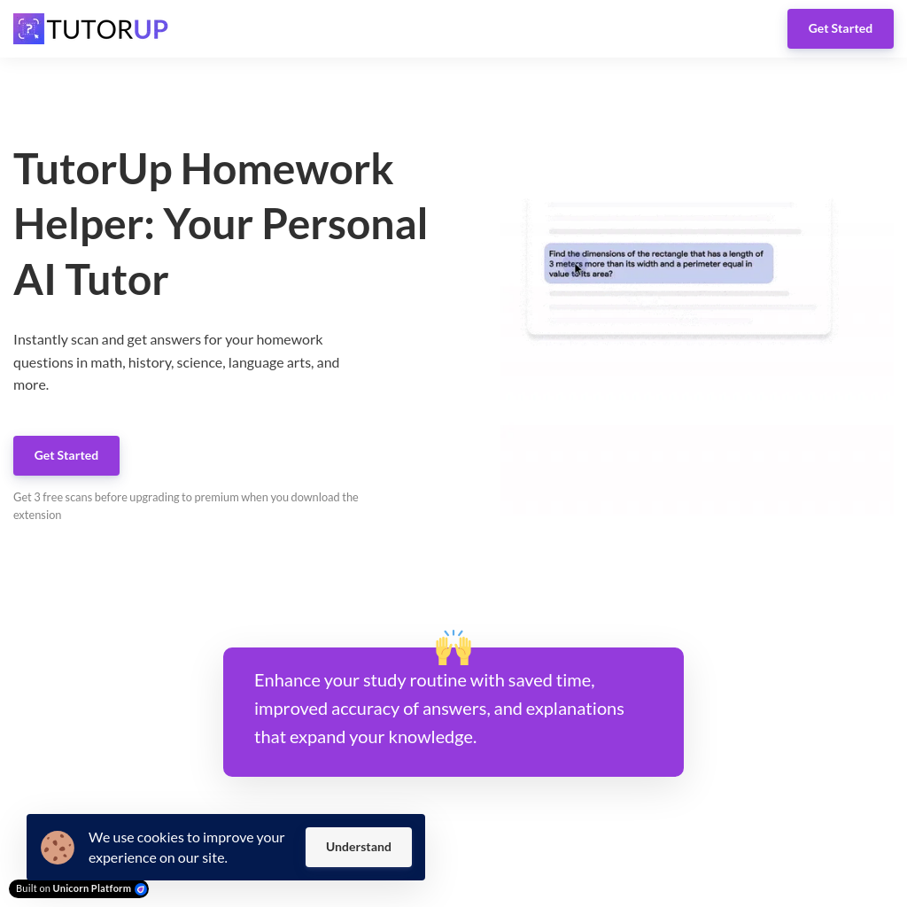 TutorUp: Your Ultimate Homework Helper & AI Tutor