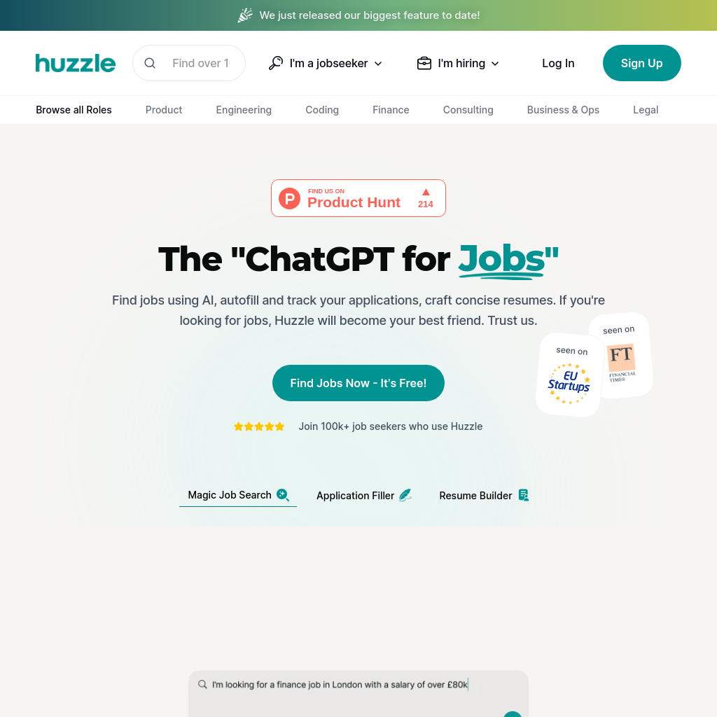 Huzzle - The Ultimate ChatGPT for Job Seekers