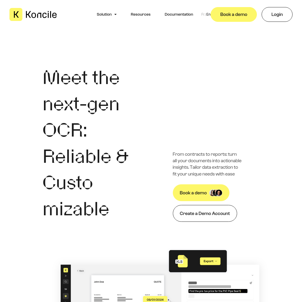 Koncile Extract - Customizable OCR for Efficient Data Extraction