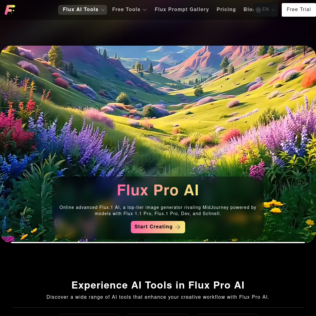 Flux Pro AI - Advanced Image Generation Tool | Alternative to Midjourney