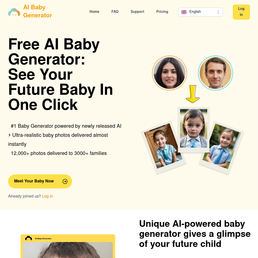 AI Baby Generator - See Your Future Child's Face Instantly