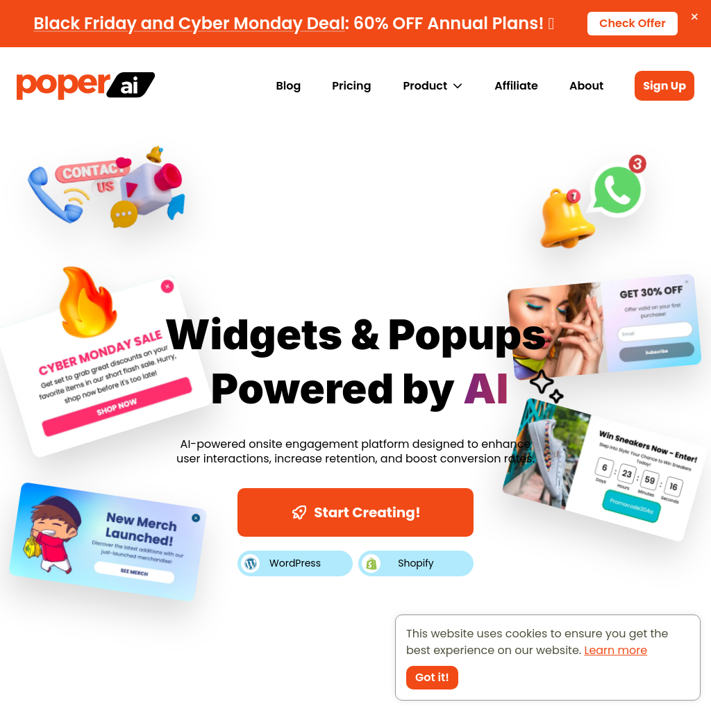 Poper: AI-Powered Smart Popups for Enhanced Engagement