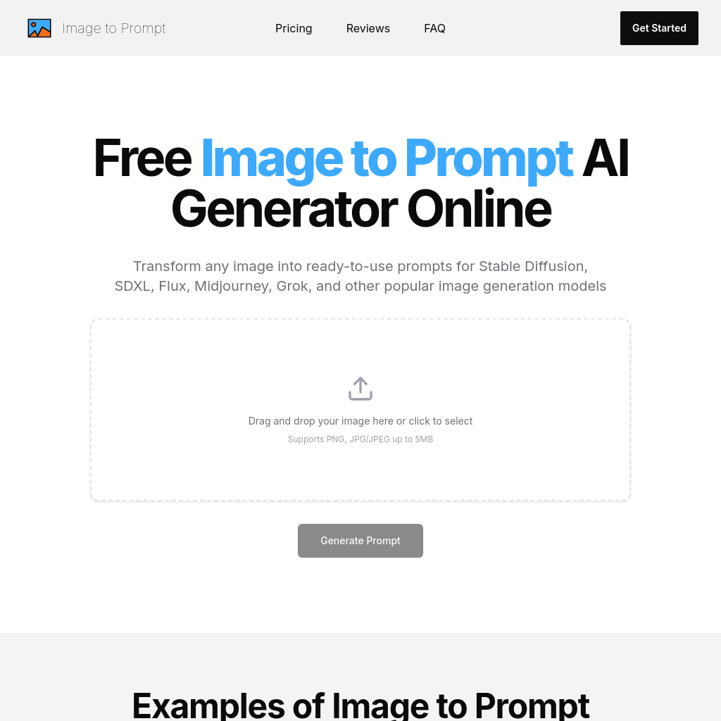 Image2Prompt: Free AI Image to Prompt Generator Online