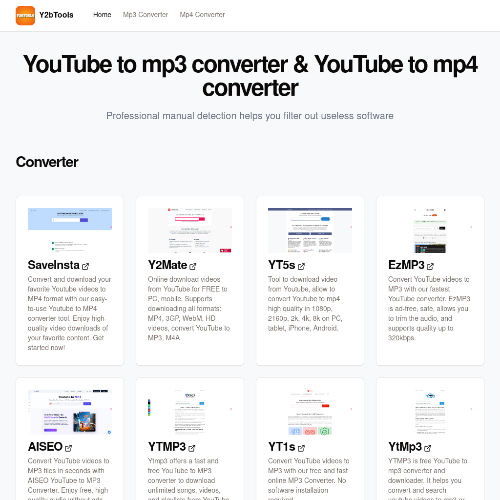 Y2bTools - Free YouTube to MP3 & MP4 Converter