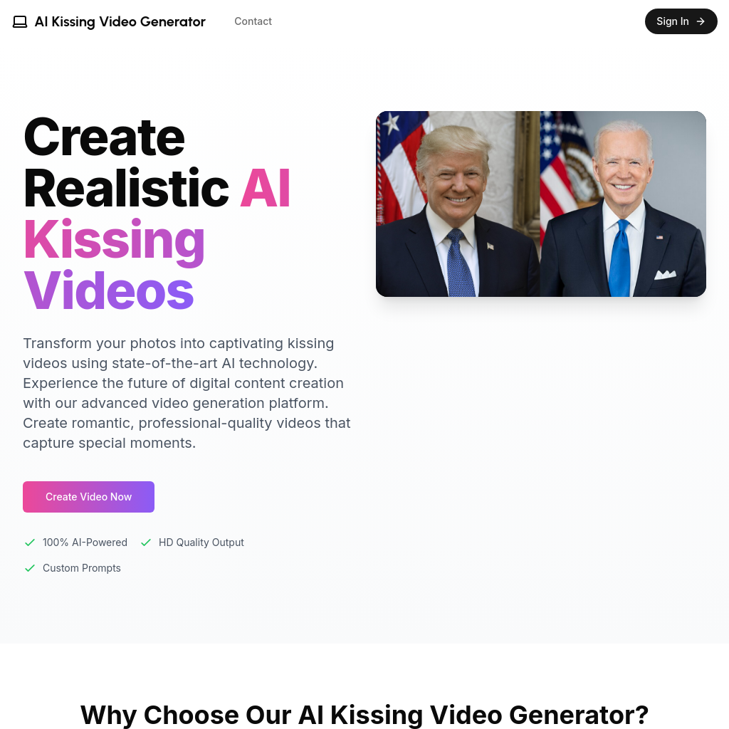 AI Kissing Video Generator - Create Stunning Kissing Videos