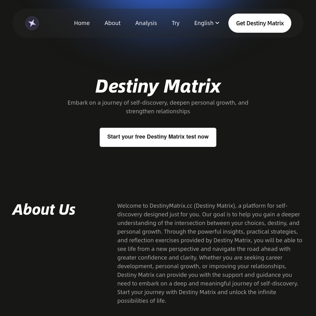 Destiny Matrix | Free Life Path Calculator & Insights