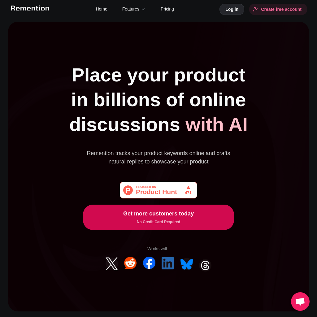 Remention | Elevate Your Product in Billions of Online Conversations with AI