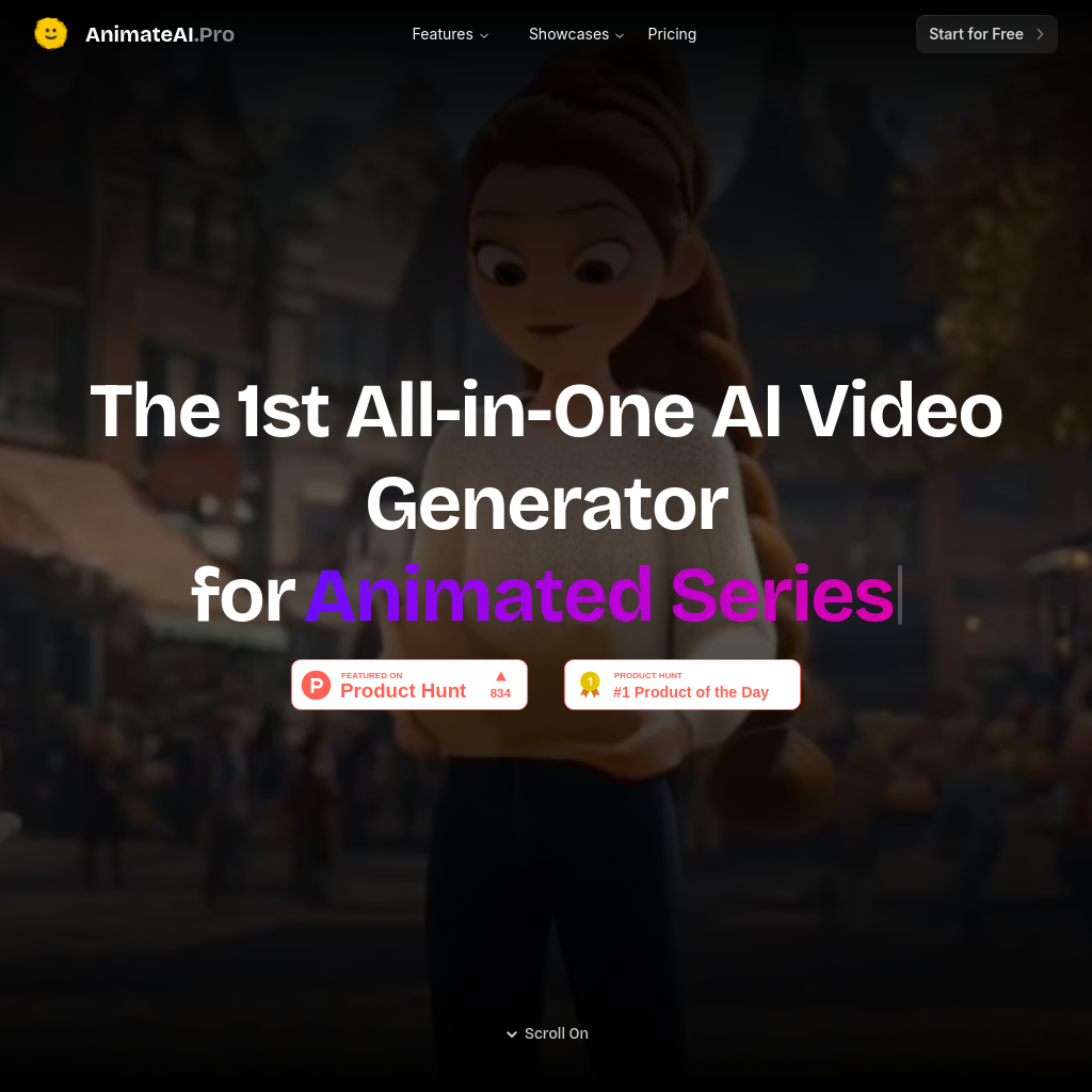 AnimateAI - The First All-in-One AI Video Generator for Animated Series