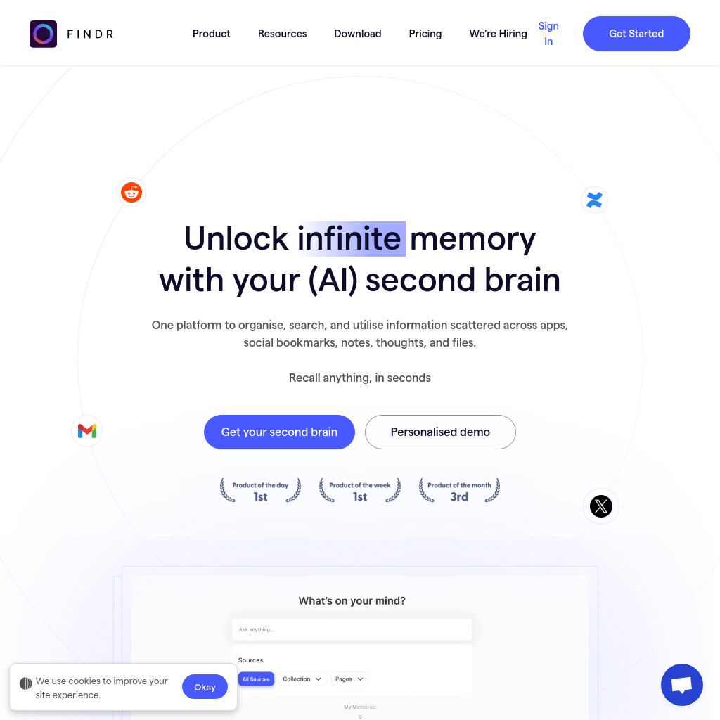 Findr: Your AI Second Brain for Infinite Digital Memory