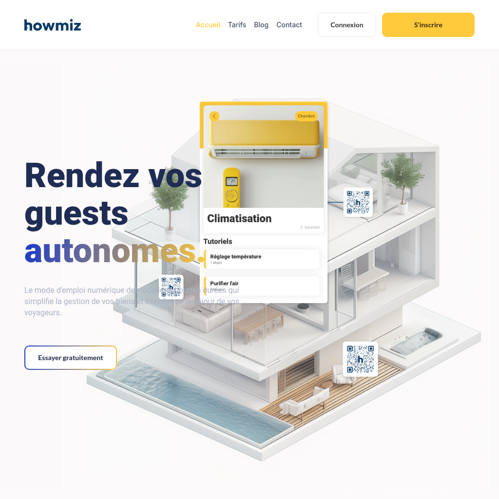 Howmiz : Autonomisez vos guests avec des tutoriels QR