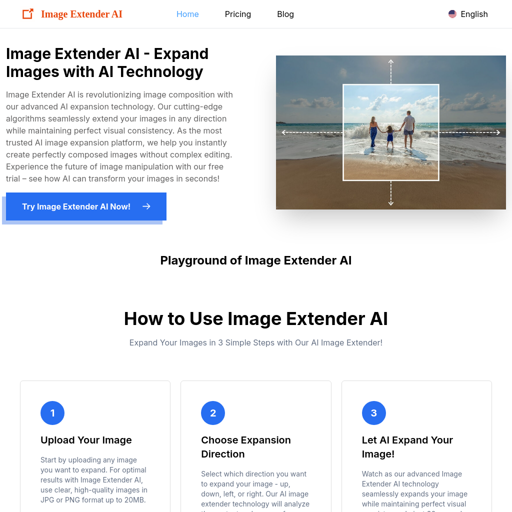 Image Extender AI - Seamless AI Image Expansion Online | Free Trial