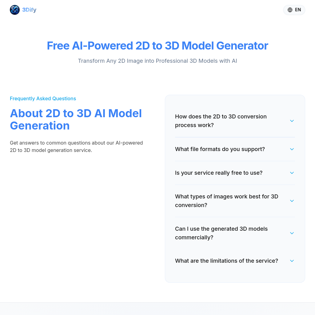 3Dify: AI-Powered 2D to 3D Model Generator