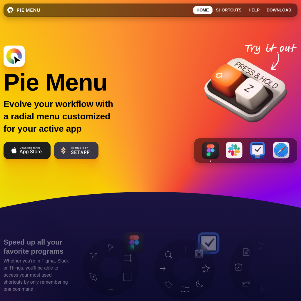 Pie Menu - Radial Shortcuts for Mac | Speed Up Your Workflow