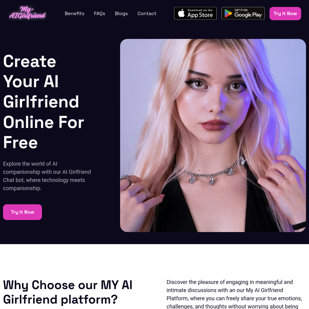 My AI Girlfriend - Crie Sua Namorada Virtual Personalizada e Grátis