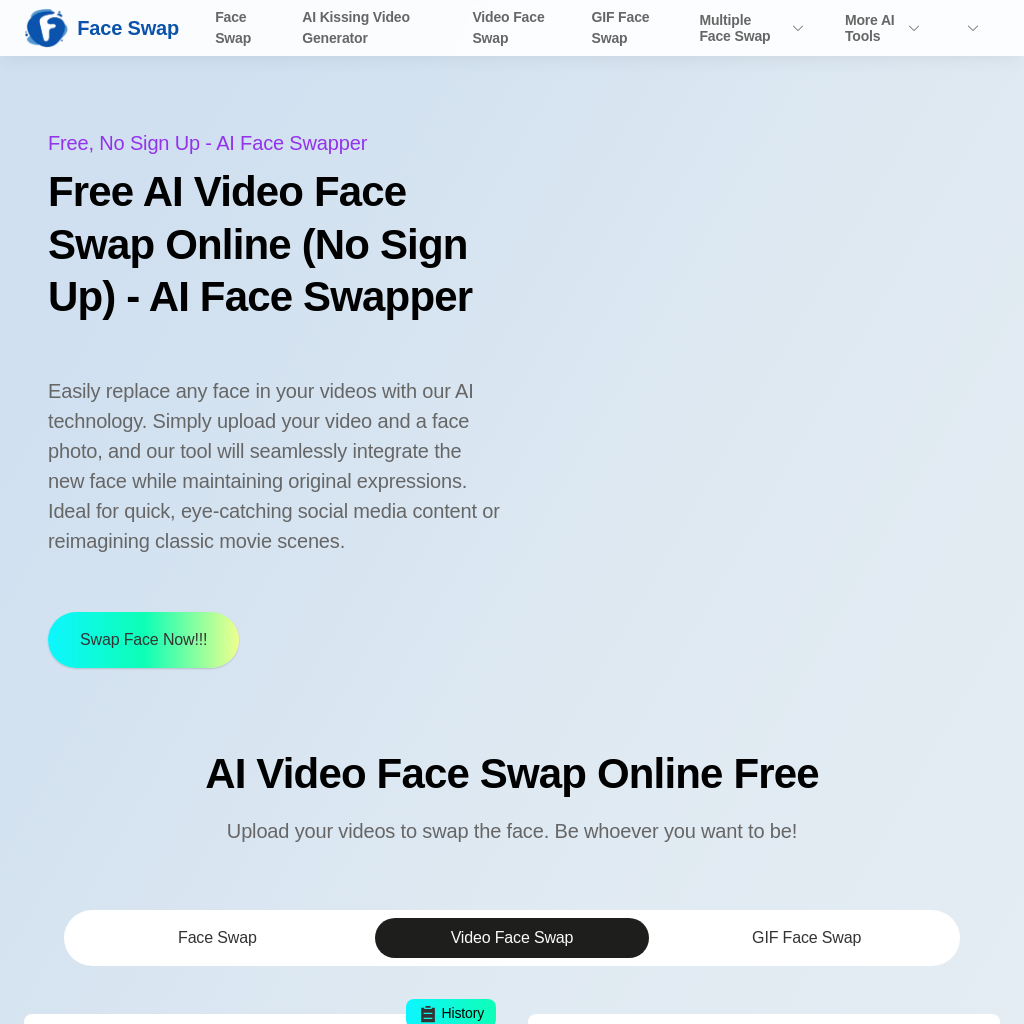 AI Face Swapper - Free Online Video Face Swap Tool (No Sign Up)