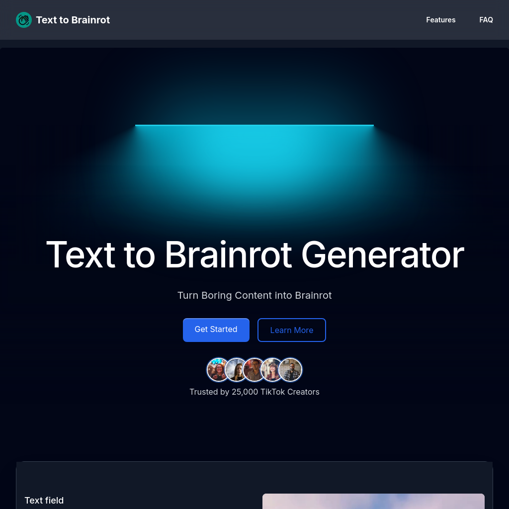 Text to Brainrot - Create Engaging TikTok Videos from Text