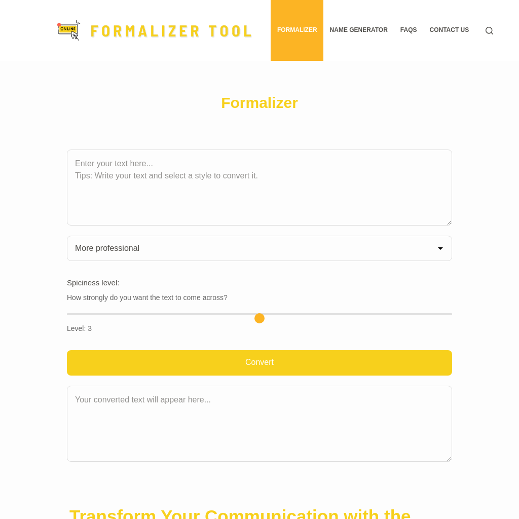 Formalizer - Free, No Sign-Up, Unlimited