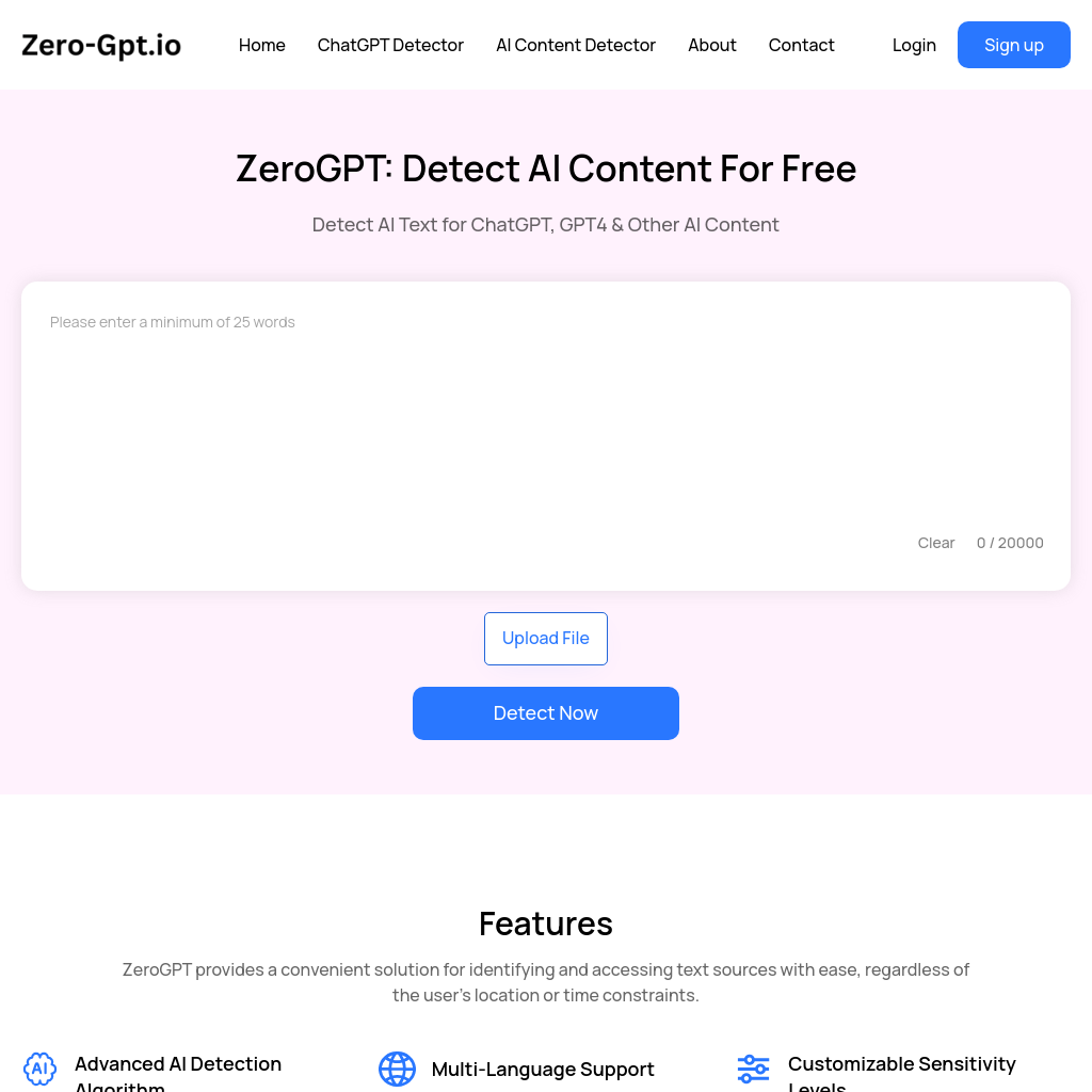 ZeroGPT - GPTZero, Free Chat GPT Zero AI Detector