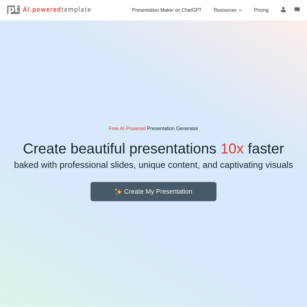 Free AI Presentation Maker - Create Stunning Presentations Online | PoweredTemplate