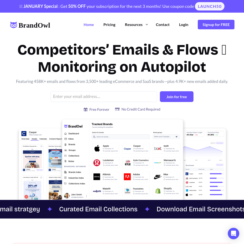 BrandOwl: Competitor Email Monitoring &amp; Tracking Software