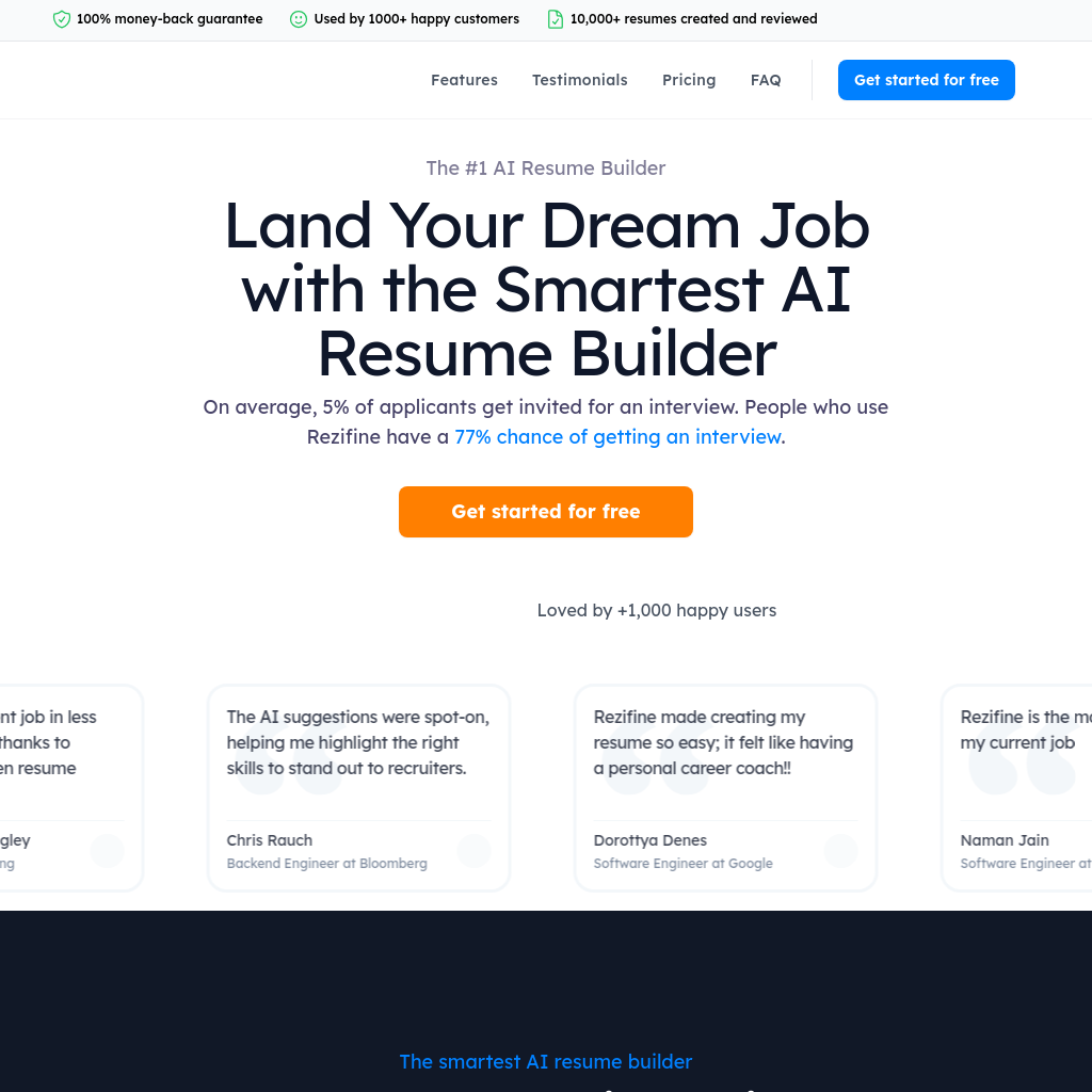 Rezifine - The Smartest AI Resume Builder