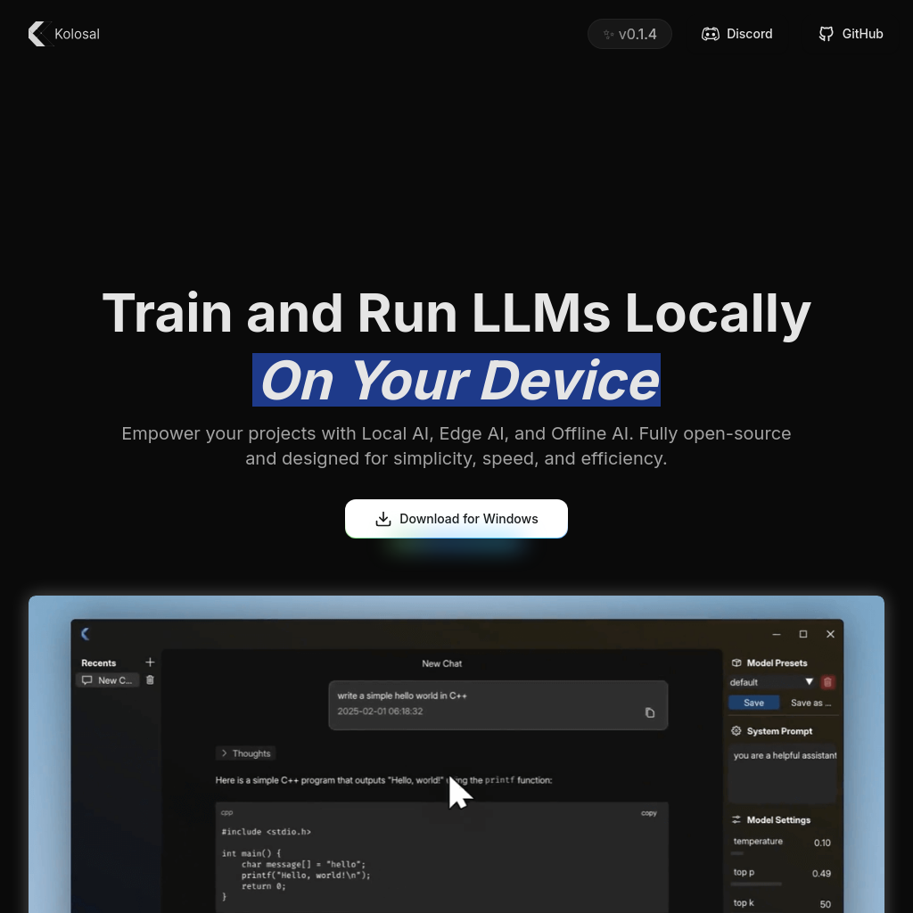 Train and run LLMs on your device