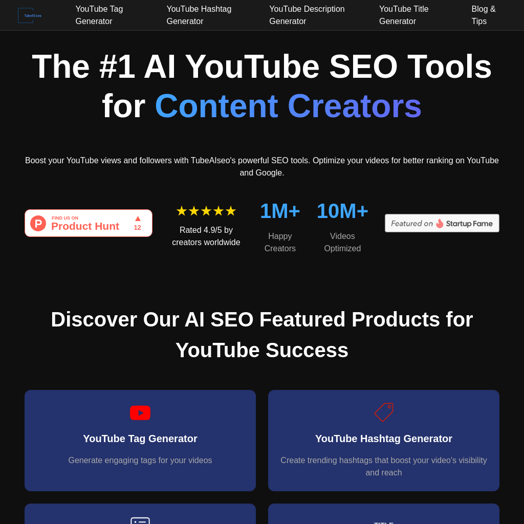 TubeAISEO : Optimisez vos vidéos YouTube pour SEO et augmentez vues et abonnés